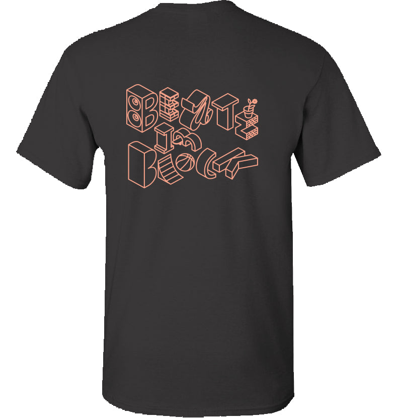 Beats im Block - Schwarz - Rosa Druck