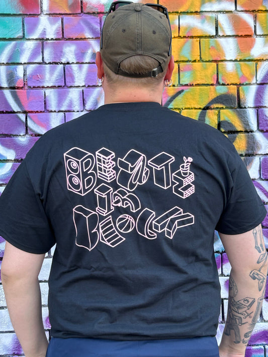 Beats im Block - Schwarz - Rosa Druck